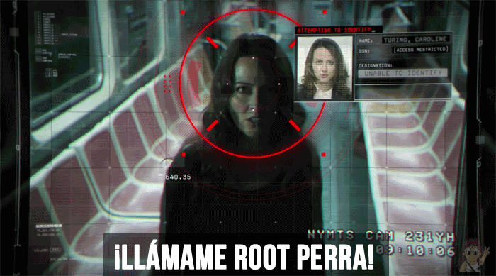 Root amenzando a la maquina en Person of Interest