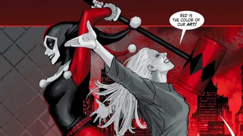 Harley Quinn Black White and Red