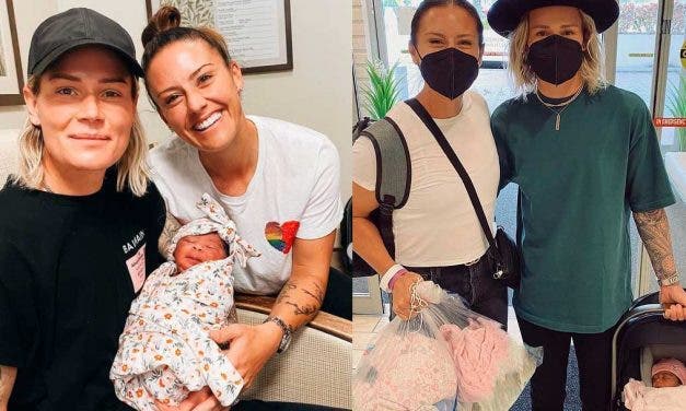 Ali Krieger y Ashlyn Harris celebraron San Valentín estrenándose como mamás