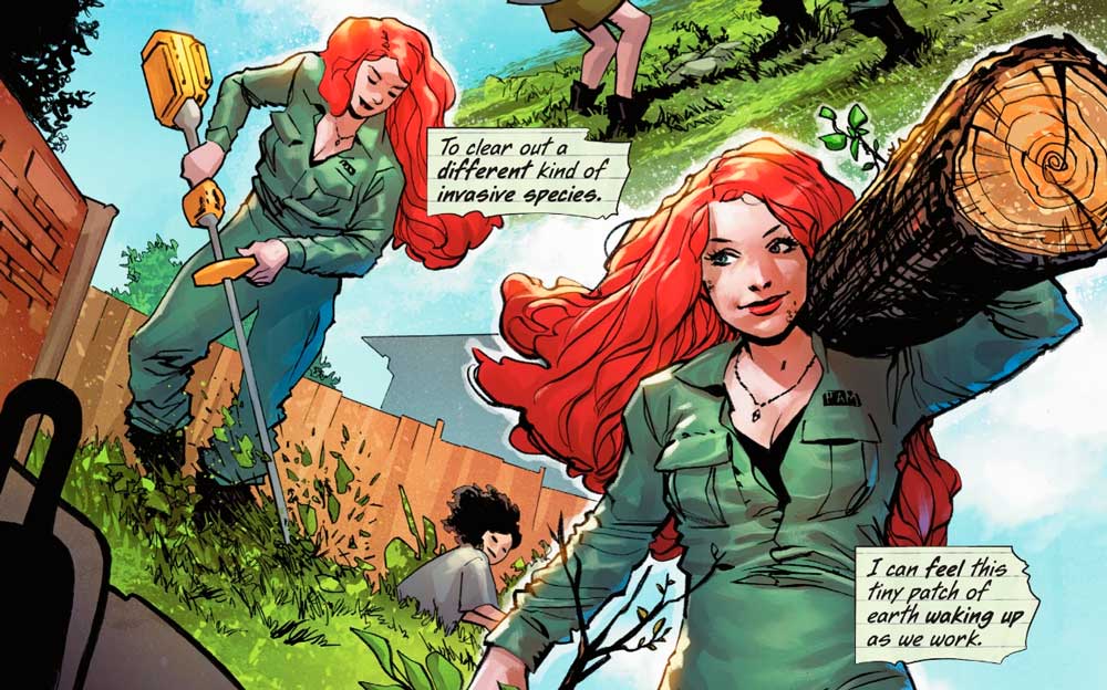 Pamela plantando árboles en Poison Ivy 3