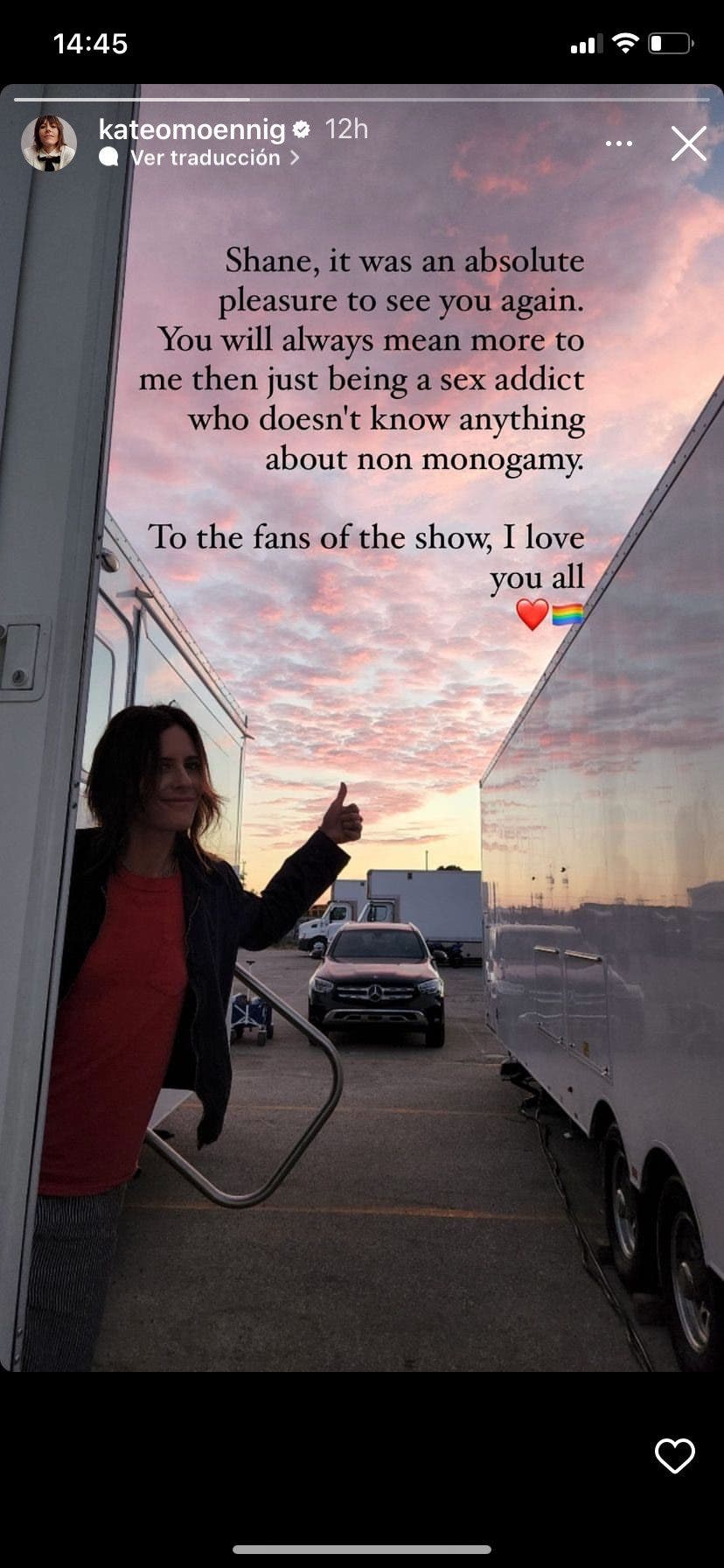 Mensaje Kate Moennig Instagram