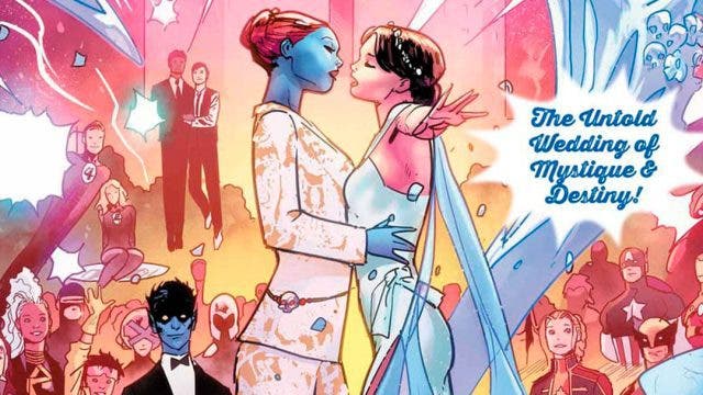 Boda de Mística y Destiniy en Pride Voices de Marvel