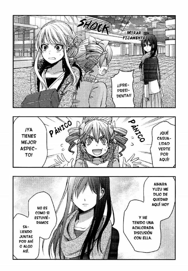 Mei pilla a Yuzu y Himeko en lo que cree ser una cita